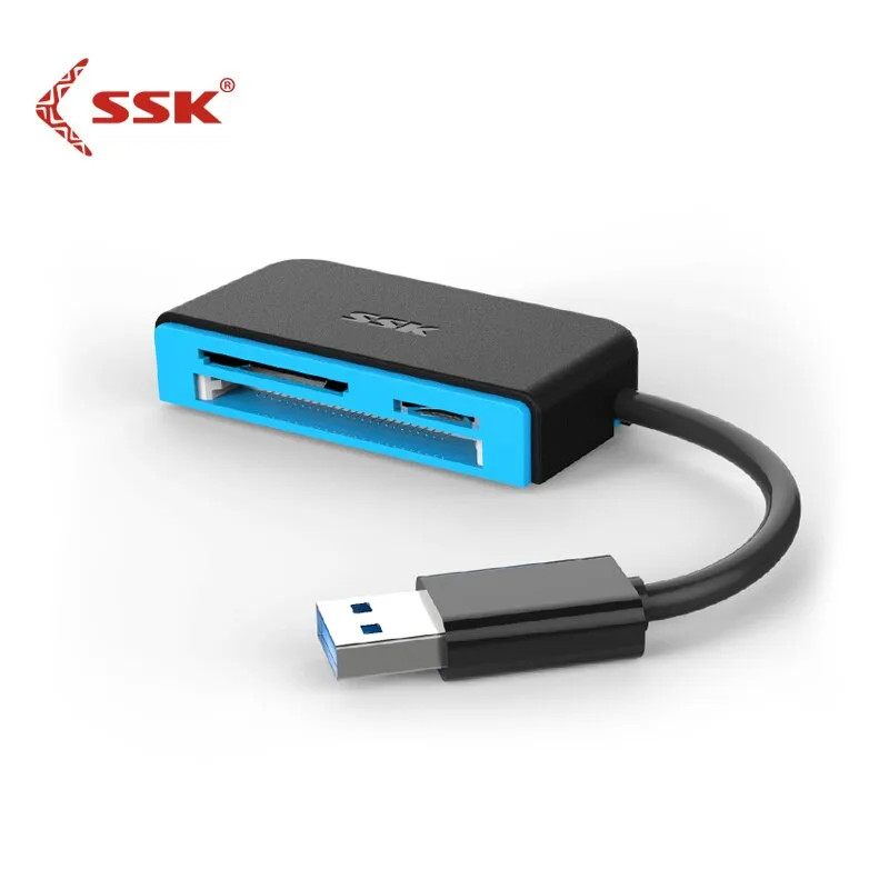 3 card slots for SD/CF/TF Card Reader
