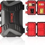 LYNCA 36 Slots SD TF CF Memory Card Case Holder Water-Resistant Anti-Shock Carrying Case for 12 SD 6 TF 6 MIM 3 CF 3 XQD & 6 Nano SIM Cards, Compact and Large Capacity Camera Memory Cards Storage Box