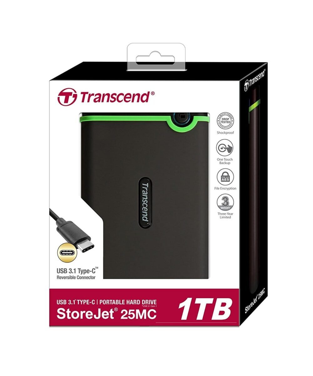 TRANSCEND 1 TB TRANSCEND 1TB External Hard Drive - Image 1