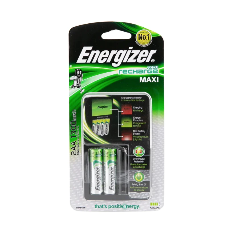 Energizer 2AA 1300Mah Rechargeable battries+charger