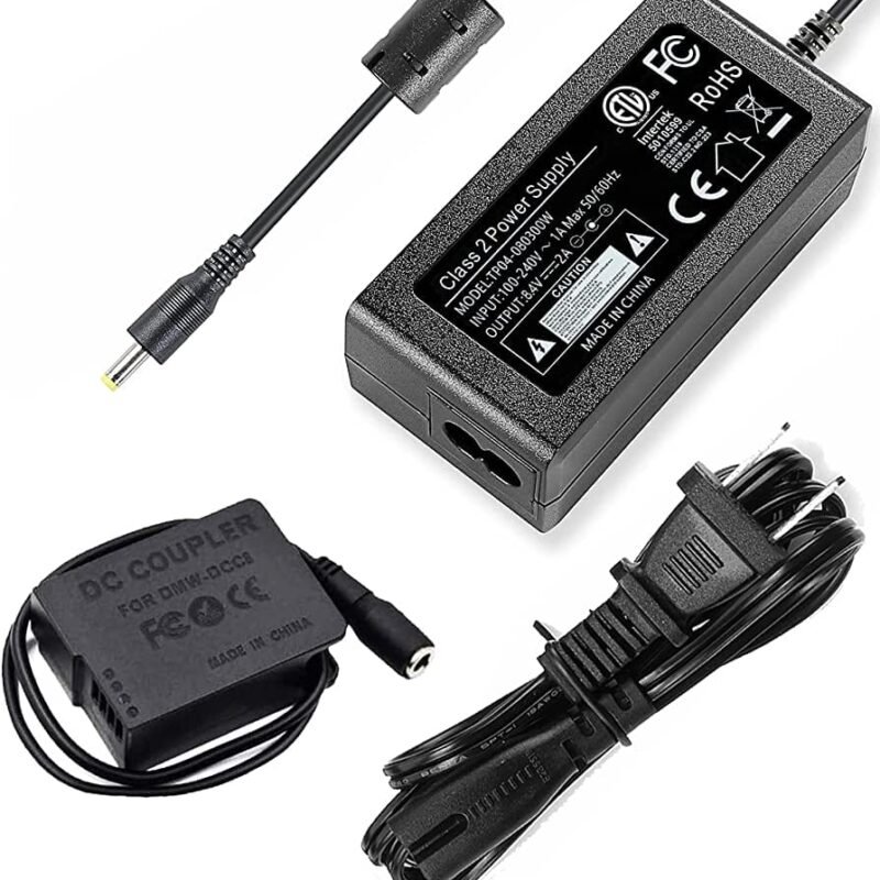 DMW-BLC12 Dummy Battery (DMW-DCC8 + AC Power Adapter) for Panasonic Lumix DMC-G5