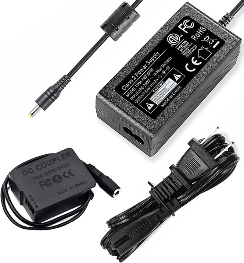 DMW-BLC12 Dummy Battery (DMW-DCC8 + AC Power Adapter) for Panasonic Lumix DMC-G5