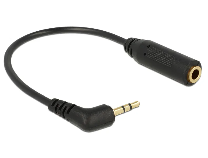 90 Degree Male 2.5mm Jack to 3.5mm Jack Female Adapter