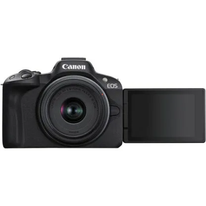 Canon EOS R50 Mirrorless Camera with 18-45mm and 55-210mm Lenses (Black) - Image 4