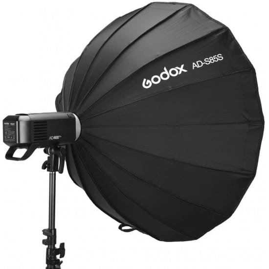 Godox AD-S85S 85cm Silver Quick Open Deep Parabolic Softbox for AD400Pro Strobe Lights