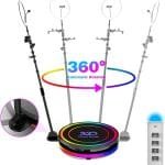 360 Photo Booth Machine 100cm for Parties with Extendable Ring Light