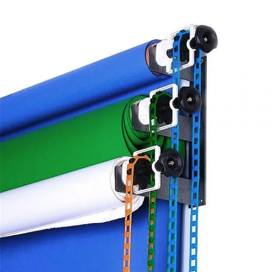 3 Roller Wall Mounting Manual Background Support System - Image 4