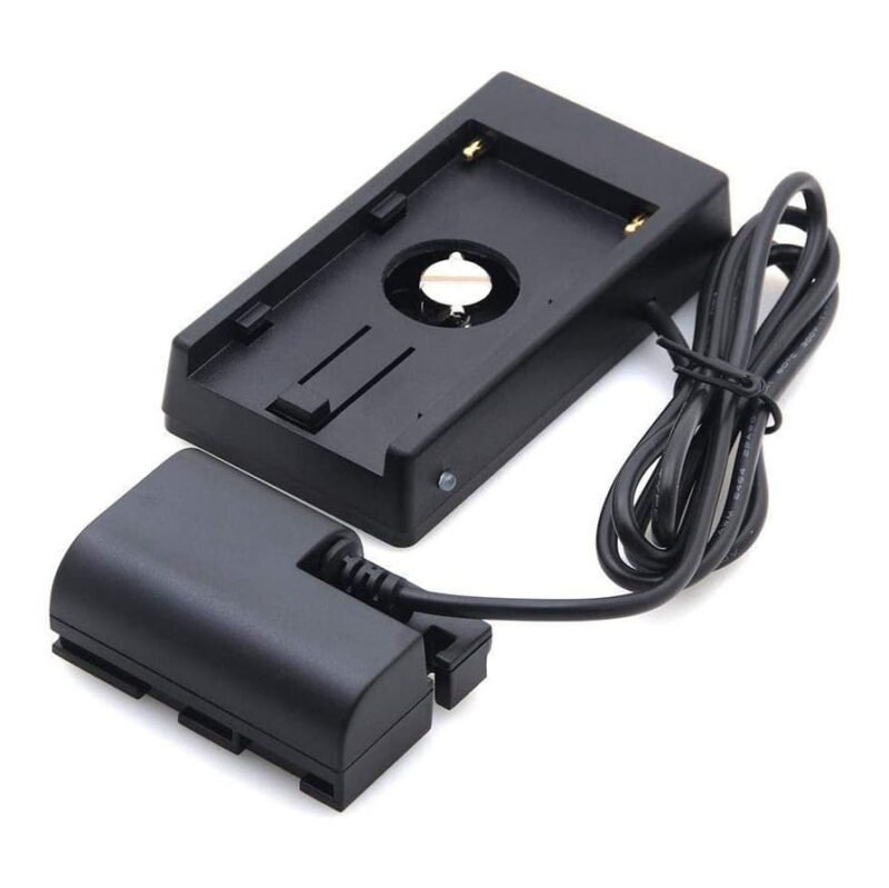 Power Adapter Cable for NP-F NP-F970 Battery Plate with LP-E6 Dummy Battery - Image 3
