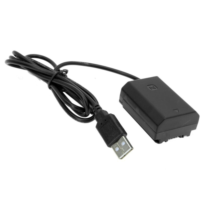 USB to Dummy Battery Replacement for Sony A7III NP-FZ100 Battery