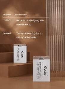 Caisi LP-E17 Type-C Recharge Battery 2 LP-E17 Battery