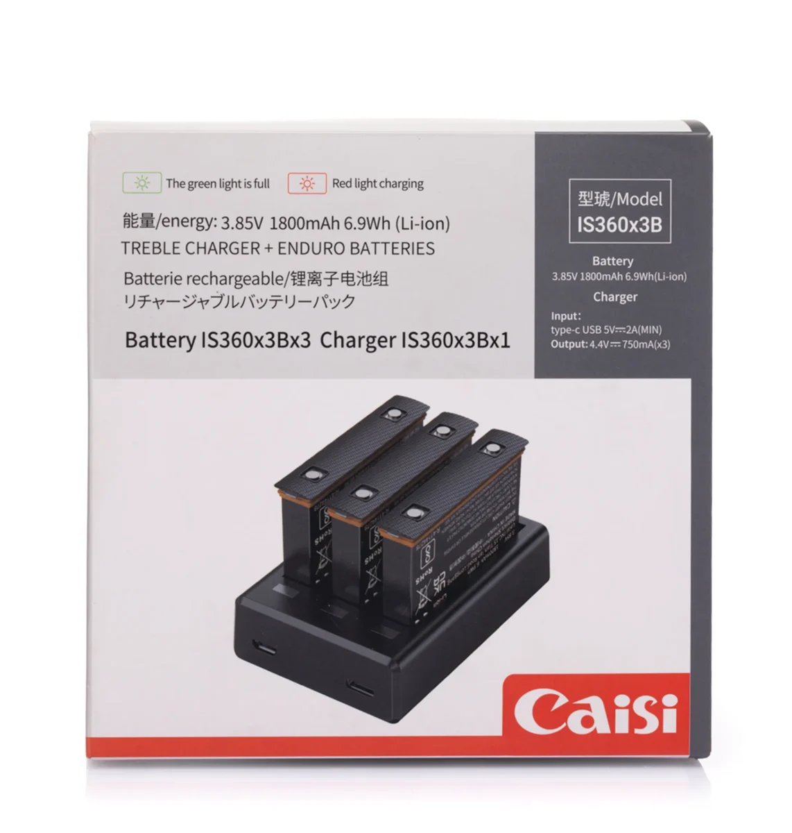SKU_0007_Ontime-8444.CR3 copy Insta360x3 Treble Charger for battery - Image 1
