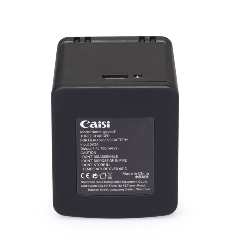 Caisi GoPro Treble Charger for HERO 5, 6, 7 & 8 Battery - Image 4