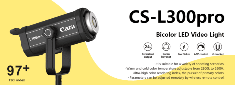 Caisi CS-L300 Pro – 300W Bicolor LED Video Light - Image 2