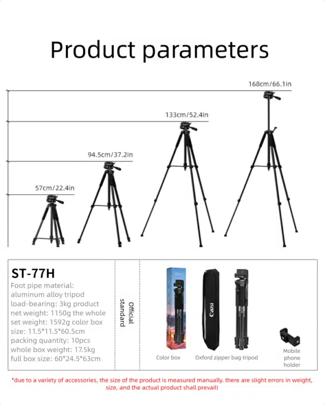 Caisi ST-77 Mobile & Camera Tripod with Mobile Holder - Image 7