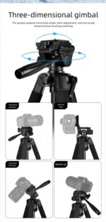 Caisi ST-77 Mobile & Camera Tripod with Mobile Holder - Image 8