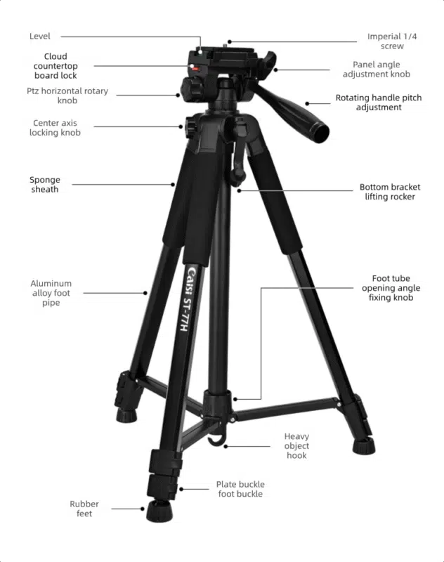 Caisi ST-77 Mobile & Camera Tripod with Mobile Holder - Image 6