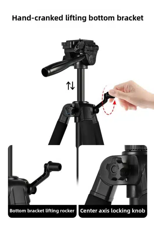 Caisi ST-77 Mobile & Camera Tripod with Mobile Holder - Image 5