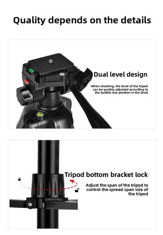 Caisi ST-77 Mobile & Camera Tripod with Mobile Holder - Image 3