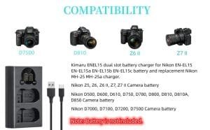EN-EL15c Battery Charger