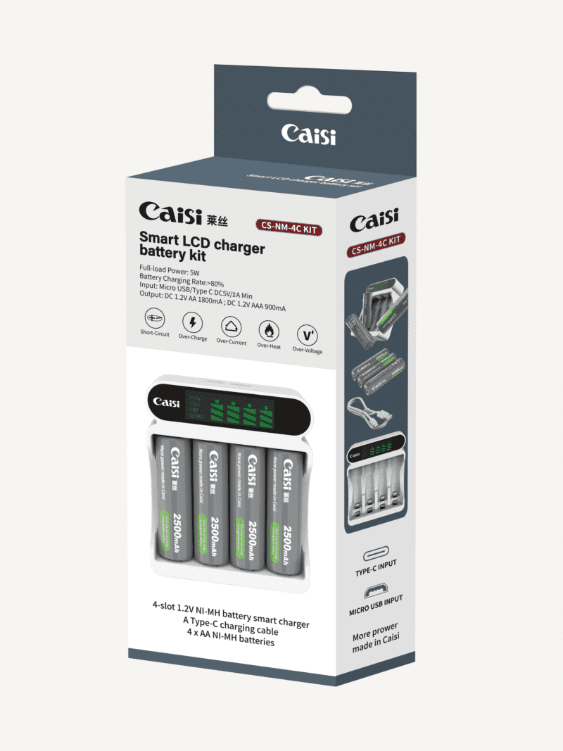 AA Battery + Smart LCD Charger