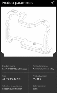 Canon 70D/80D/90D Professional Camera Cage Rig 1 10937203