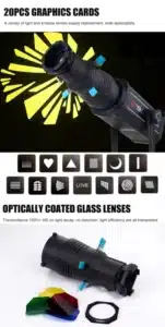 ZSYB YG-90 Bowens Mount Conical Snoot Spotlight 5 Spotlight Projector