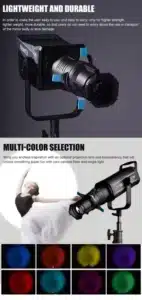 ZSYB YG-90 Bowens Mount Conical Snoot Spotlight 3 Spotlight Projector