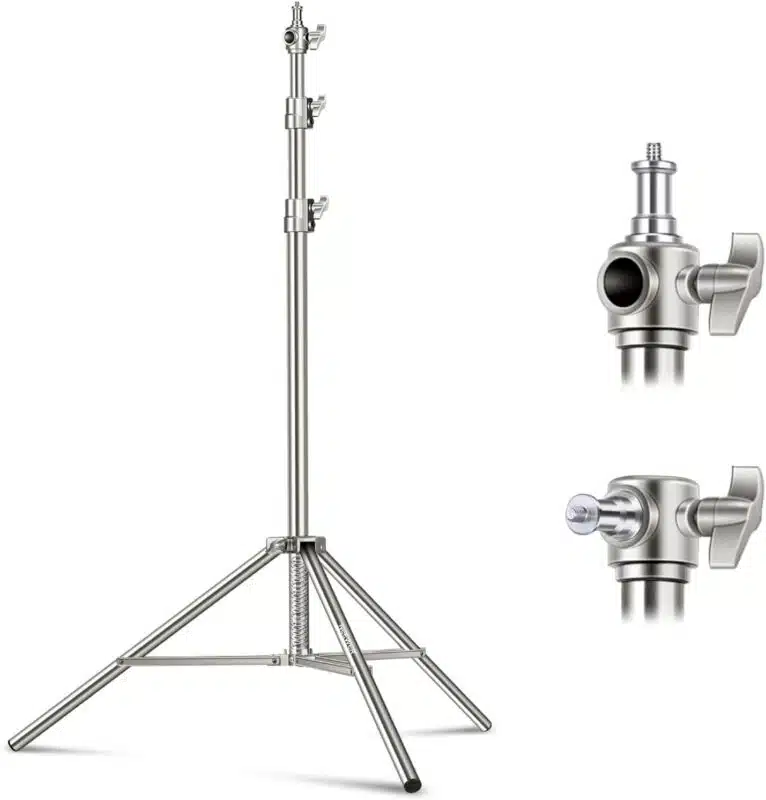 2.8m Heavy Duty Air Cushioned Stainless Steel Light Stand