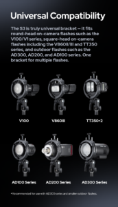 Godox S3 Speedlite Bracket
