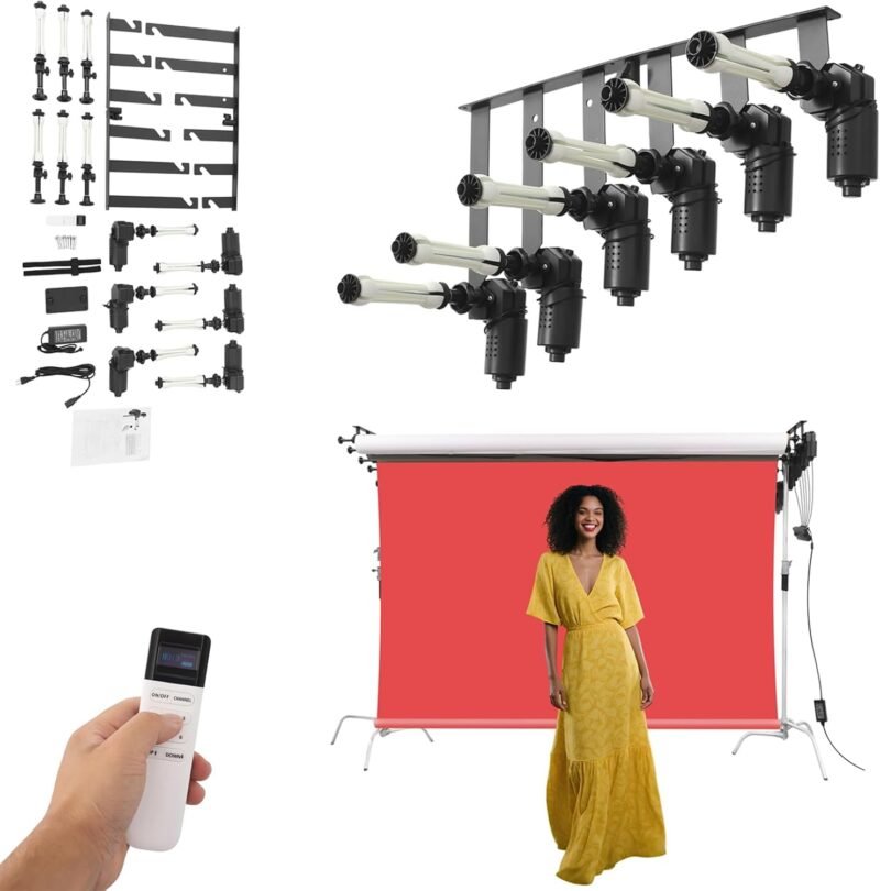 6 Roller Motorized Electric Background Support System