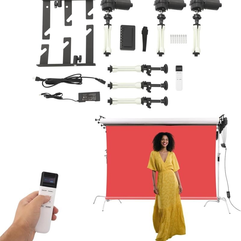 3 Roller Electric Background Support System for photography Backdrop