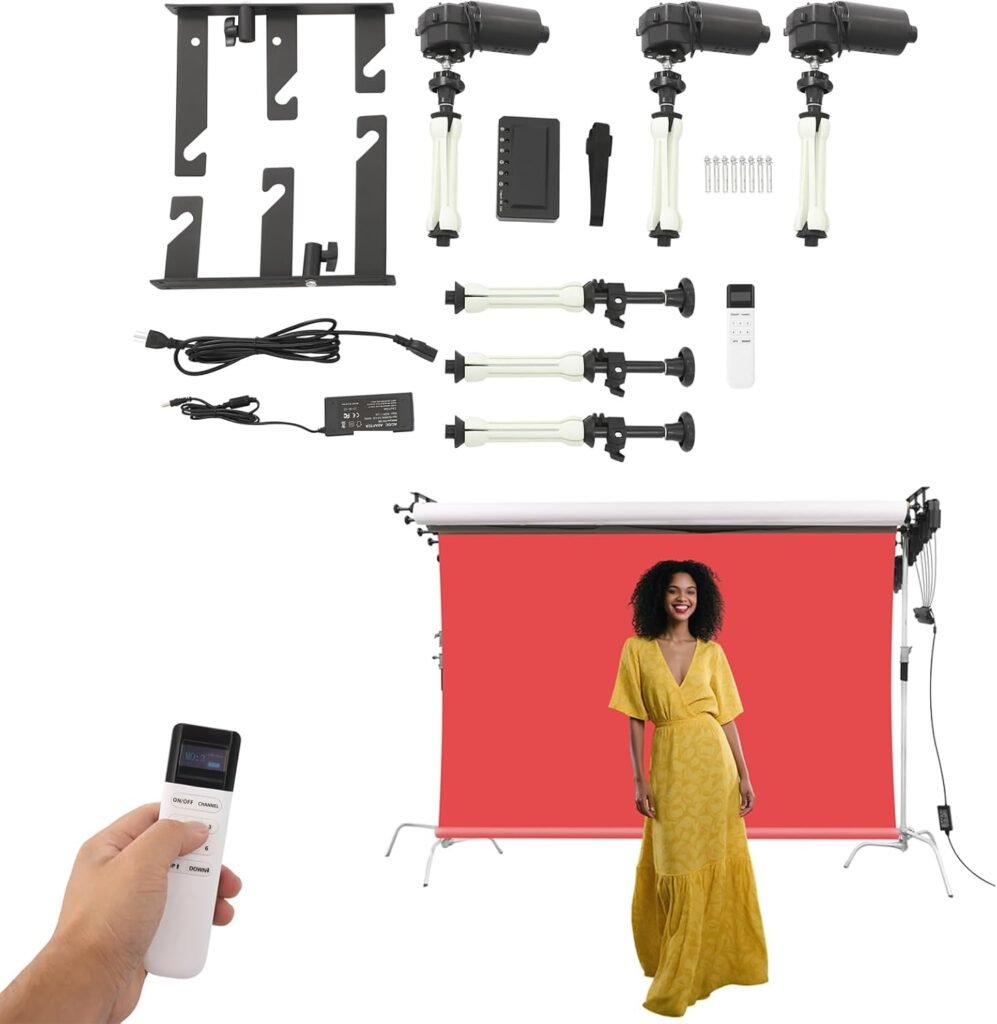 3 Roller Electric Background Support System for photography Backdrop