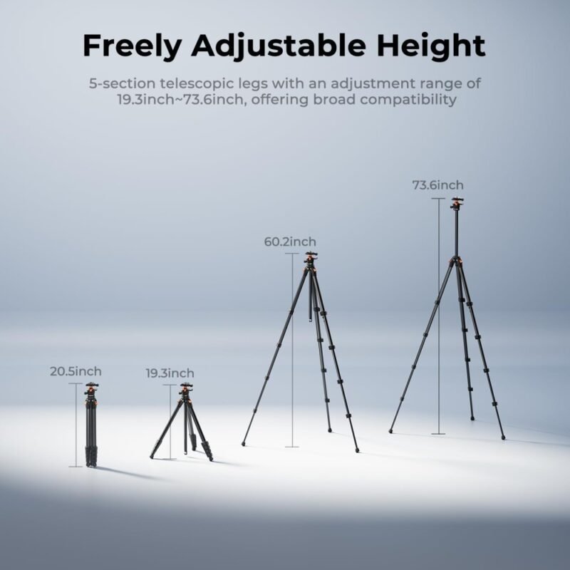 K&F Concept 73" Compact Camera Tripod