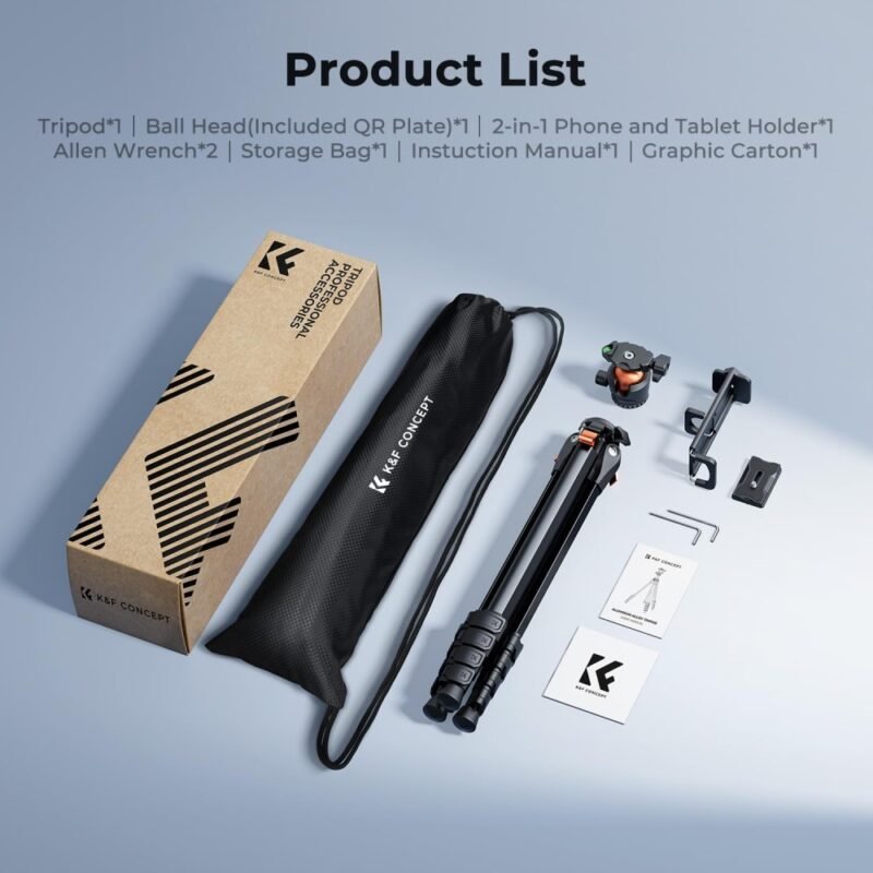 K&F Concept 73" Compact Camera Tripod