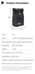 caisi Waterproof Camera Backpack