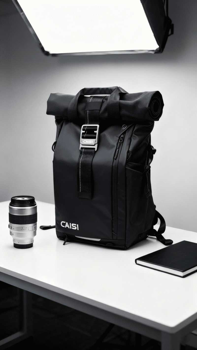 Caisi Waterproof Camera Backpack | 18–22L Roll-Top Photography Bag - Image 6