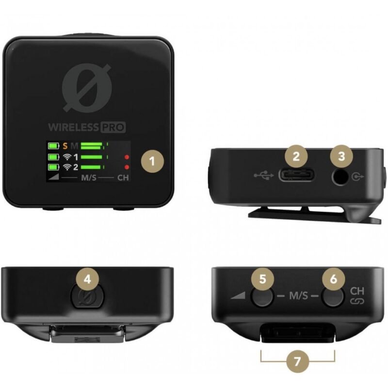 RODE Wireless PRO 2-Person Clip-On Wireless Microphone System/Recorder with Lavaliers