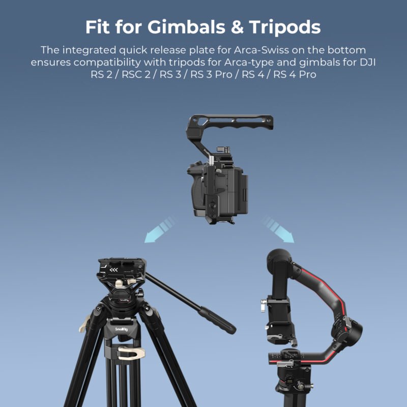Smallrig Cage Kit for Sony FX30/FX3 with V-Mount Plate, Cable Clamp & Top Handle - Image 8
