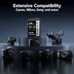 Overview of the Lexar 128GB Silver Plus Memory Card The Lexar 128GB Professional SILVER PLUS UHS-I SDXC Memory Card is a storage device with a capacity of 128GB and can store Full HD, 3D, and 4K/60p videos as well as RAW and burst photography. It is engineered with the UHS-I bus technology and features a speed class rating of V30, guaranteeing that the reading speed does not drop below 30MB/s. If your device does not support the V30 standard, this card also supports the U3 standard, which also guarantees minimum write speeds of 30 MB/s. Read speeds are supported up to 255 MB/s and write speeds max out at 180 MB/s. This card is wearproof, temperature-proof, x-ray proof, vibration-resistant, magnet-proof, shockproof, and drop-proof so you can be confident taking it wherever your shoot takes you. Should the card's data become compromised, you benefit from Lexar Recovery Tool software to recover your files. In the package 1 x Lexar 128GB Professional SILVER PLUS UHS-I SDXC Memory Card