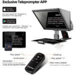 Desview T12S 12.9" Portable Teleprompter for Smartphone/Tablets with Remote Control