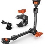 K&F CONCEPT 11" Magic Arm Clamp Kit Articulating Camera Arm Mount for Microphone
