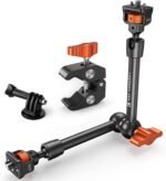 K&F CONCEPT 11" Magic Arm Clamp Kit Articulating Camera Arm Mount for Microphone